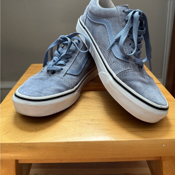 Vans Women’s Old Skool Tempest Blue Suede Sneakers Size 7.5 - Picture 1 of 5